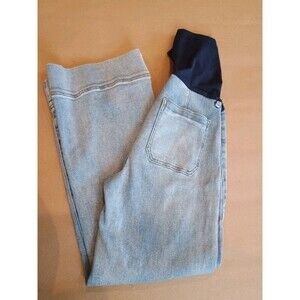 Pink Blush Maternity Women's Sz 28 Wide Leg Jeans Light Wash Over the Belly